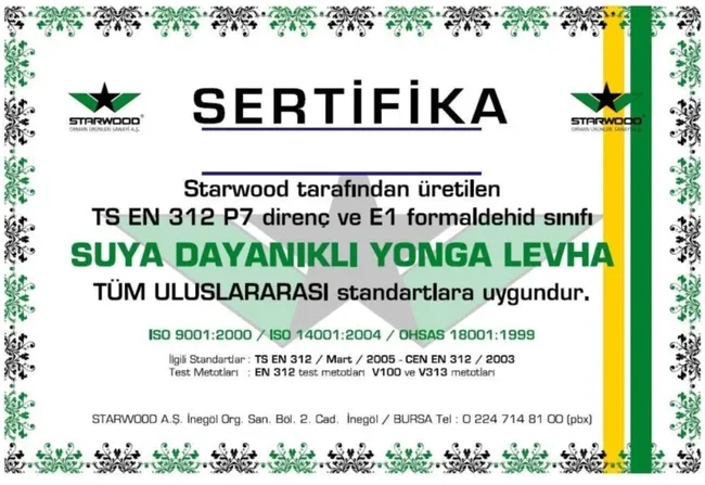 Sertifikalarımız